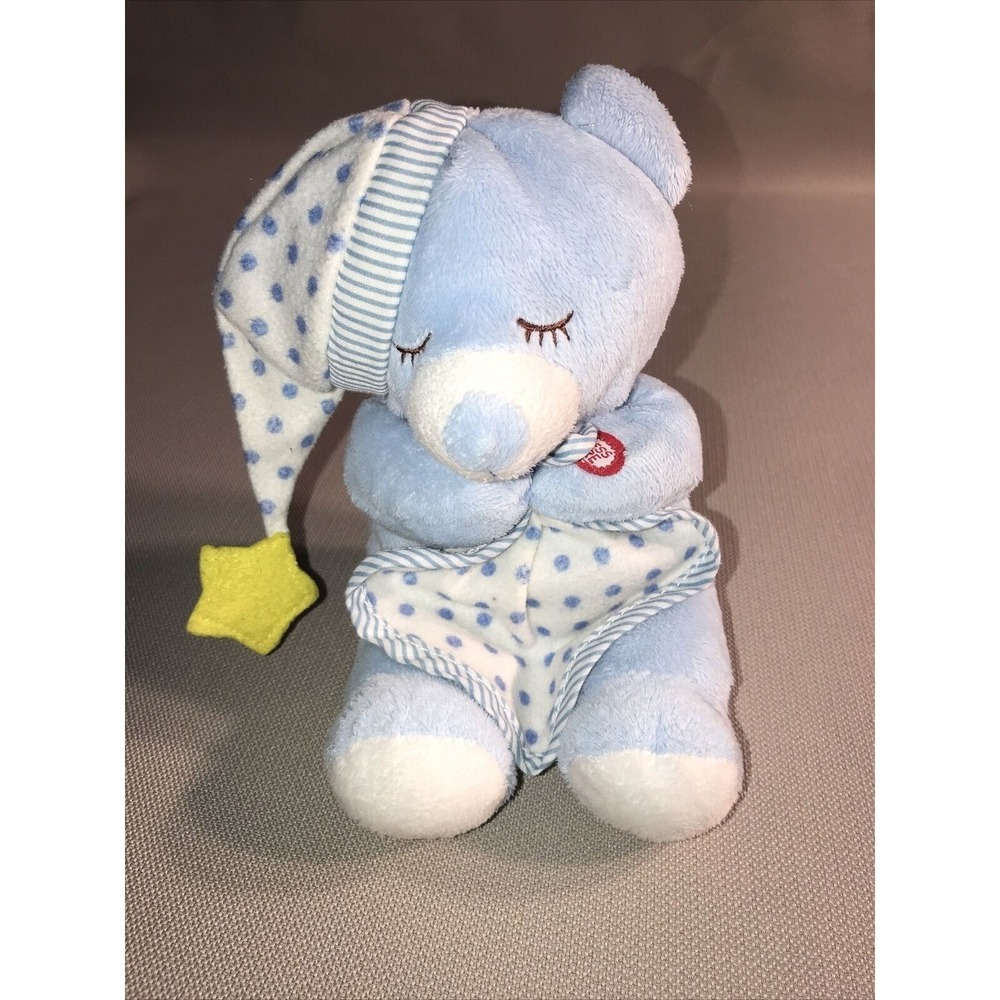 Hug fun Sleeping Bear Blue Yellow Star Blanket Plush Crib Baby Toy Not Working